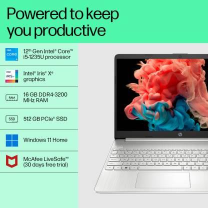 HP Intel Core i5 12th Gen 1235U - (16 GB/512 GB SSD/Windows 11 Home) 15s-fq5330TU|15-fd0111TU Thin and Light Laptop